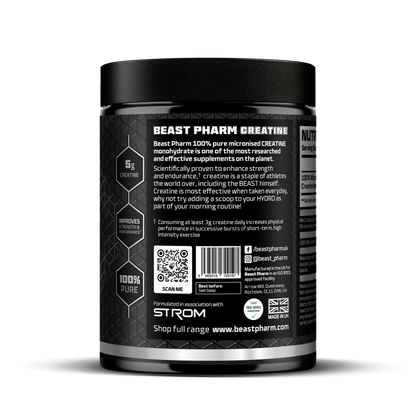 100% Pure Micronised Creatine Monohydrate - 500g